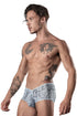 Male Power 130-290 Marble Mesh Micro Mini Short Color Light Blue